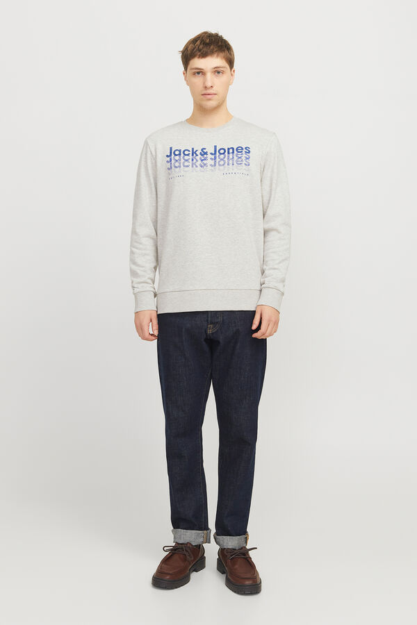 Jack & Jones Sweatshirt de ajuste padr&atilde;o branco