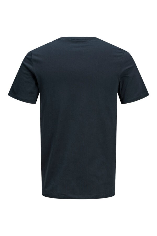 Jack & Jones Camiseta slim fit de algod&atilde;o azul