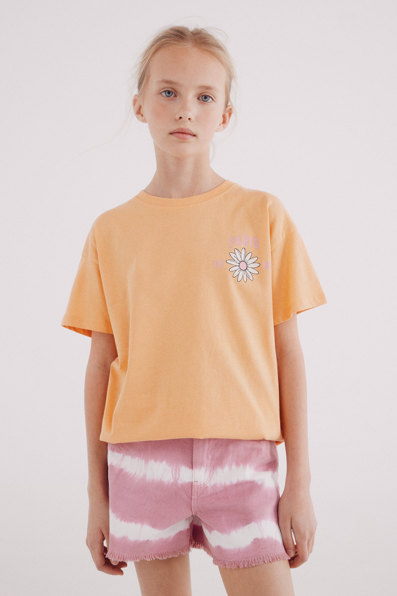 Springfield Kids Shorts tie-dye rosa para meninas