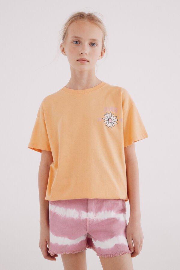 Springfield Kids Short rosa tye dye para niña fucsia