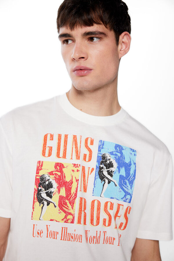 Springfield Camiseta Guns and Roses marfil