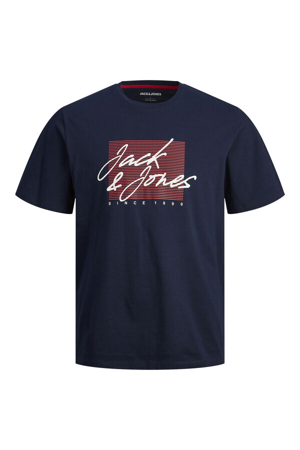 Jack & Jones PLUS Pack de 2 camisetas Plus fit est&aacute;ndar azul