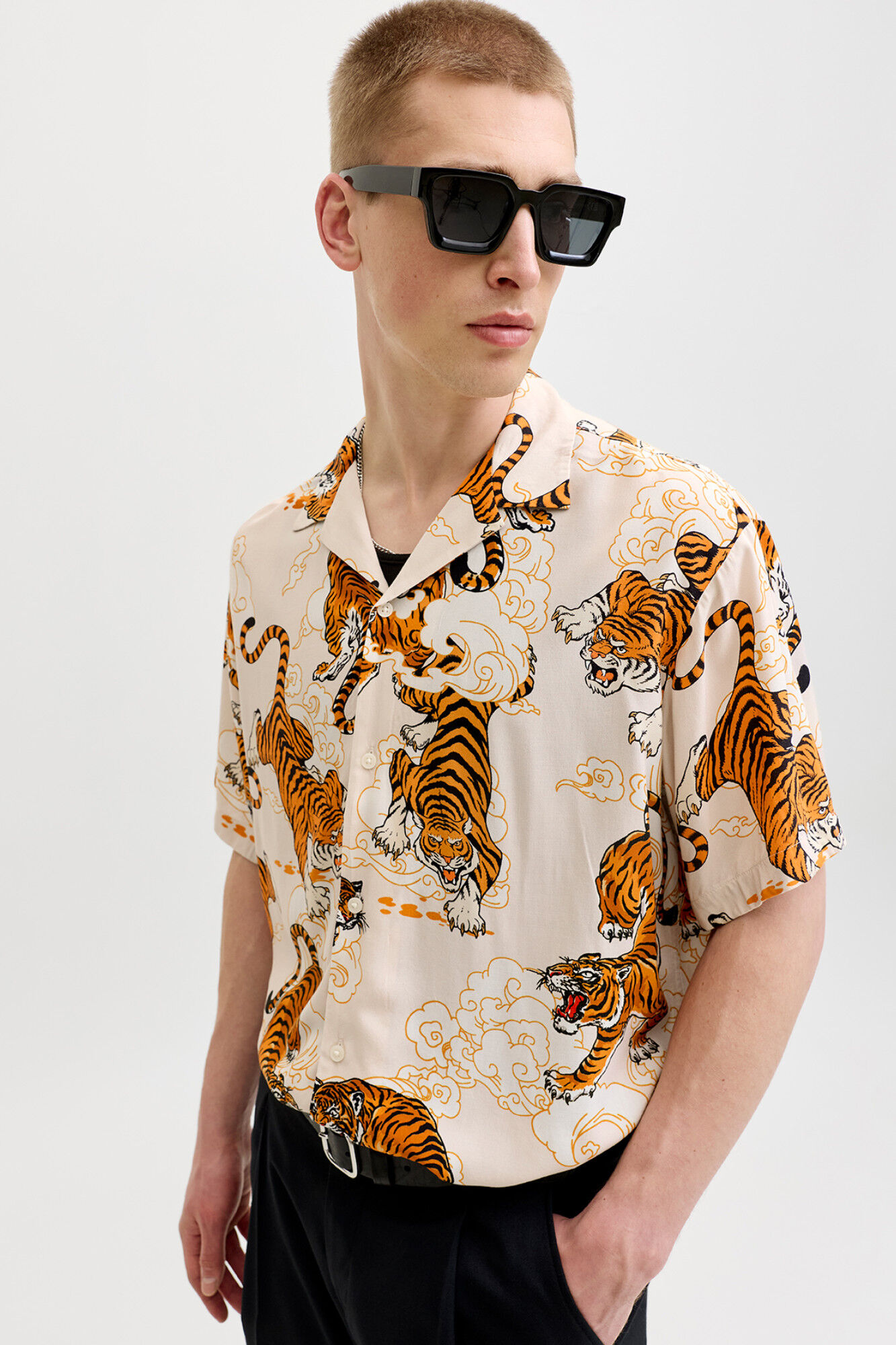 Jack & Jones Camisa resort estampada
