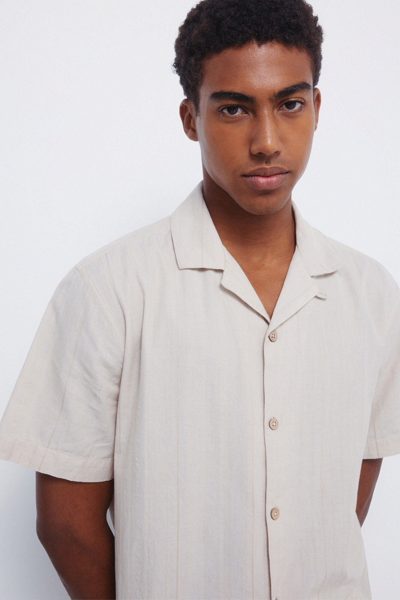 Springfield Camisa leve de manga curta em jacquard