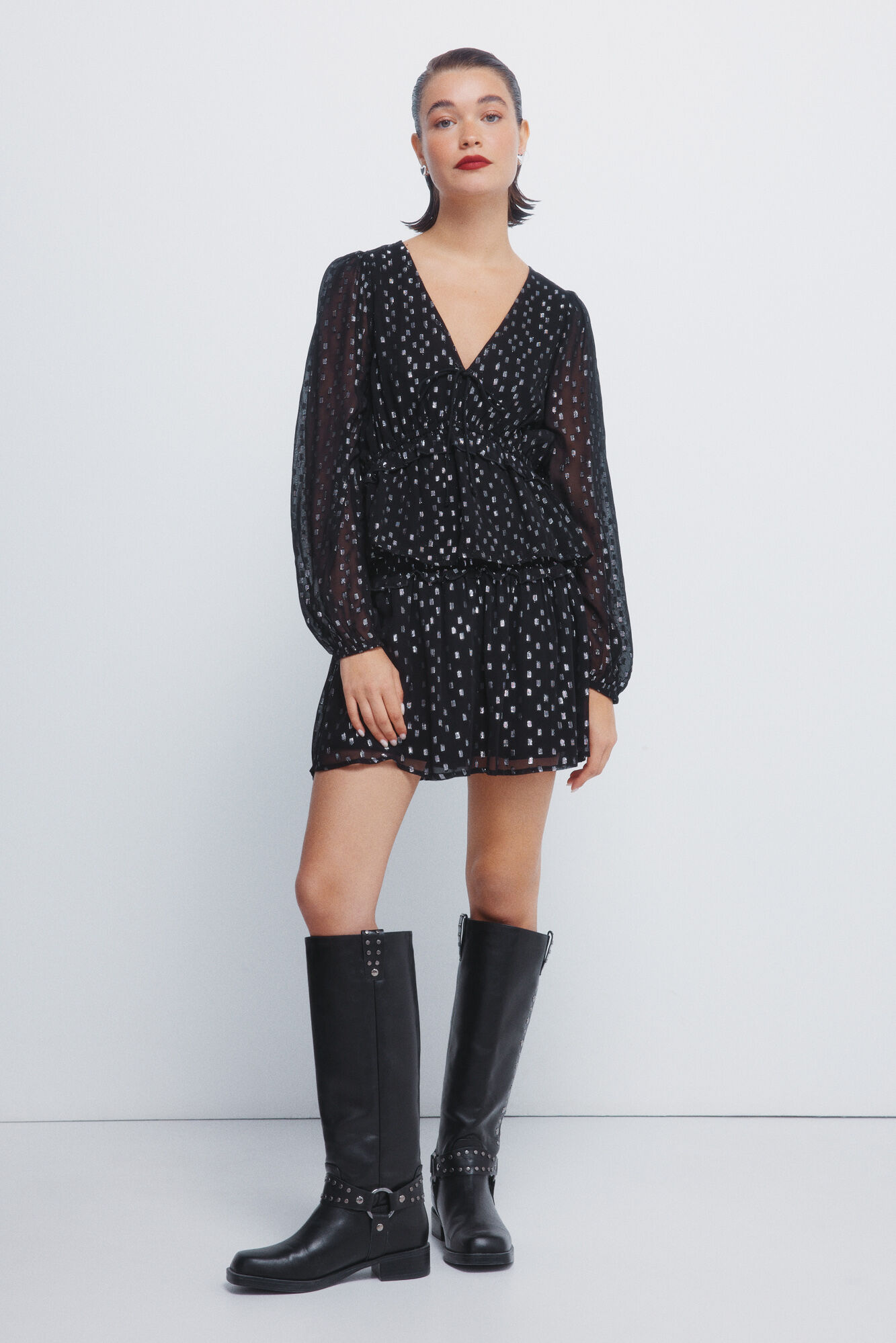 Springfield Falda smock lurex