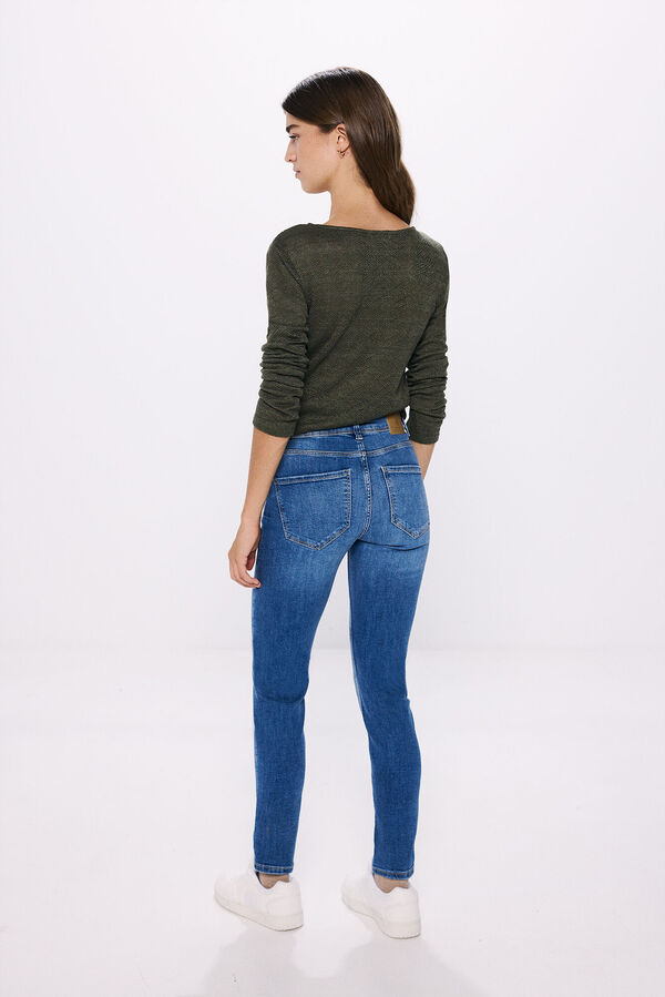 Springfield Jeans slim cropped azul