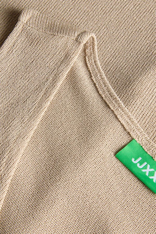 Jack & Jones Colete comprido de malha jacquard bege