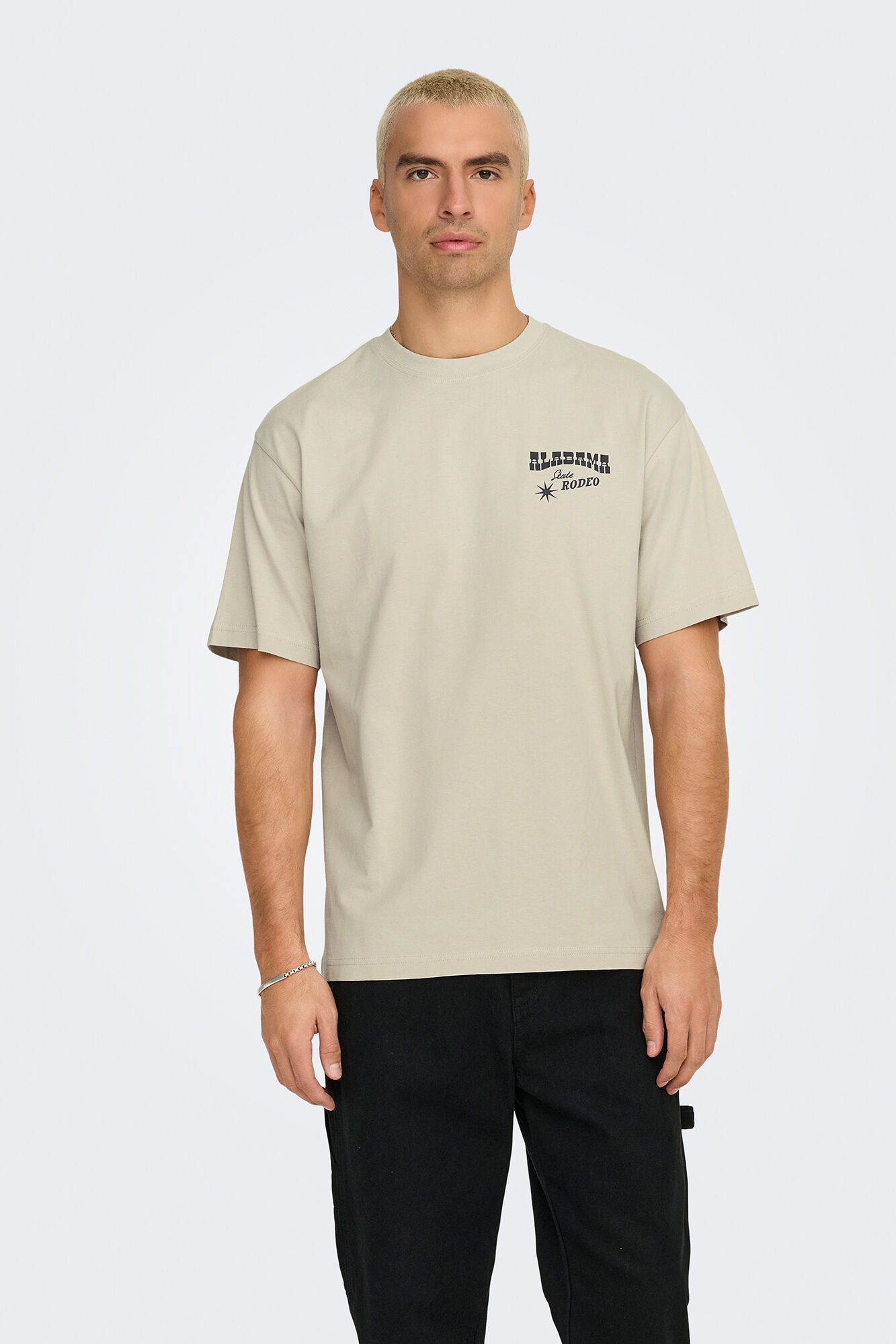 Only & Sons Camiseta masculina de manga curta com ajuste relaxado