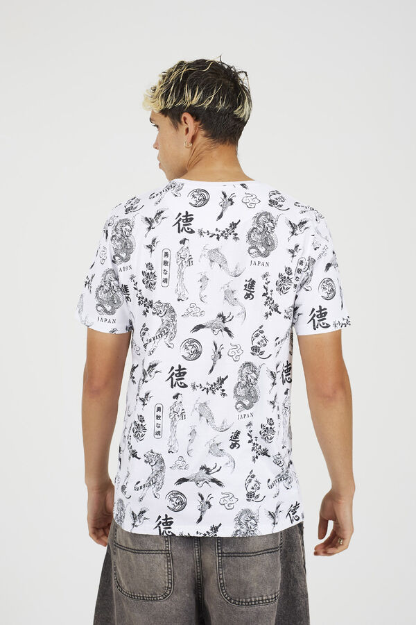 Brave Soul T-shirt estampada com manga curta cinzento