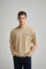 Springfield Camiseta pizza beige