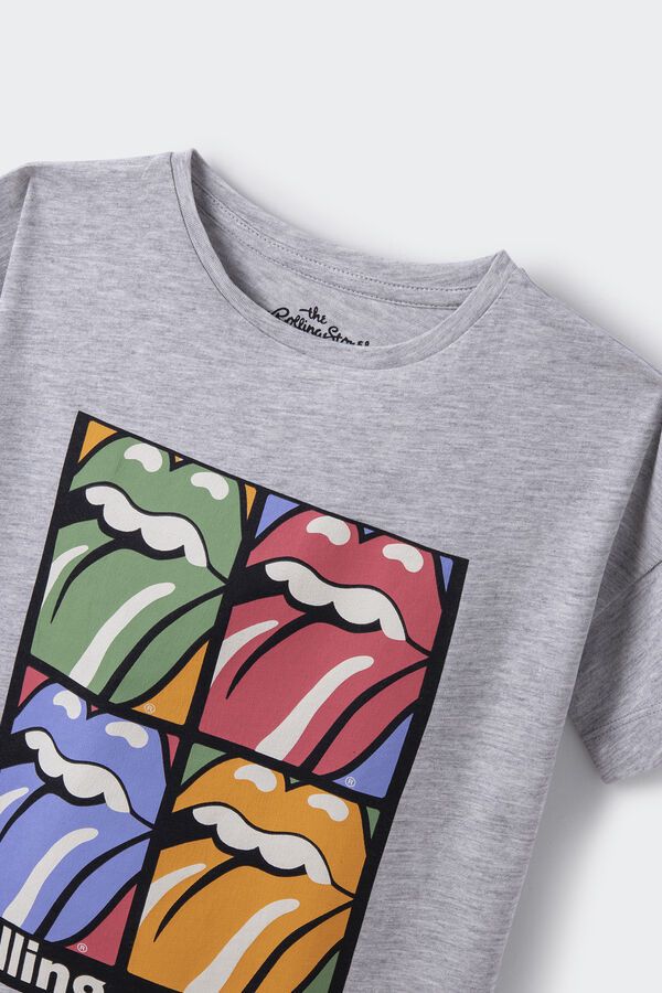 Springfield Kids Camiseta Rolling Stones ni&ntilde;a gris