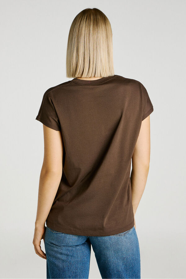 Jack & Jones Camiseta regular fit marr&oacute;n