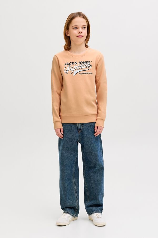 Jack & Jones Junior Sweatshirt logo grande vermelho