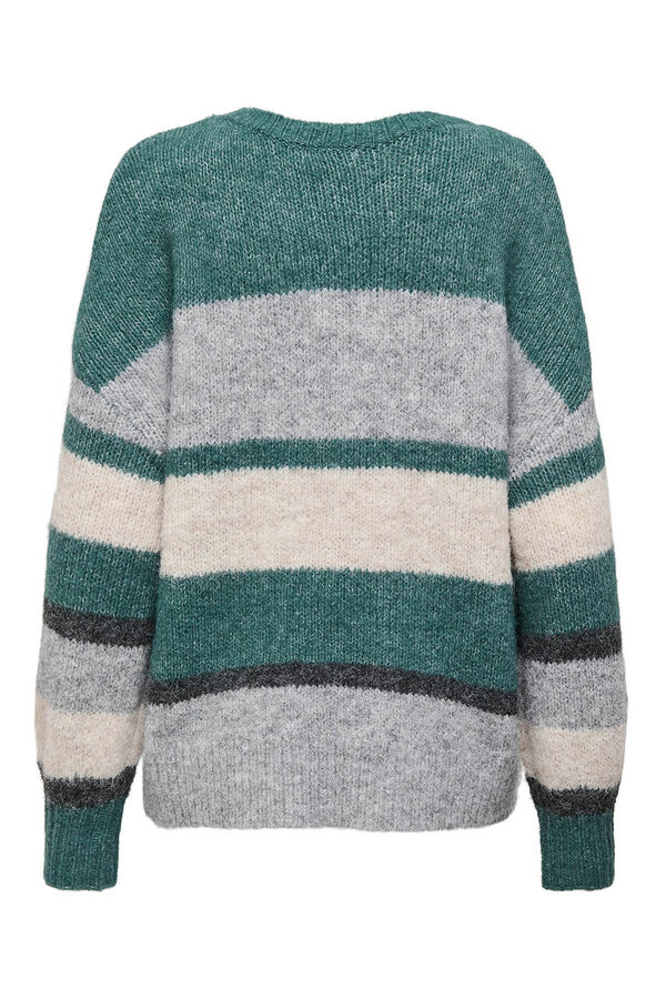 JDY Camisola de gola redonda cinzento