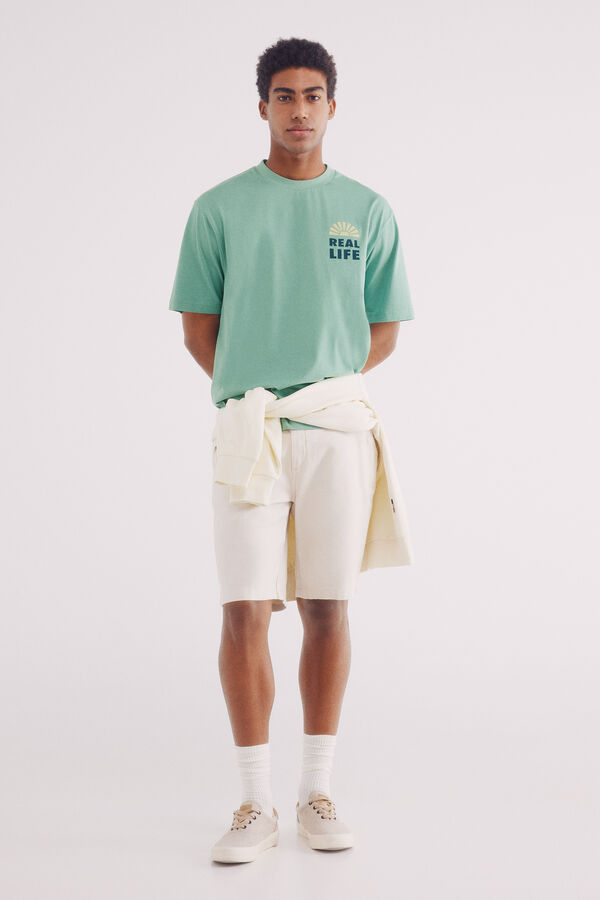 Springfield Camiseta palmeras verde