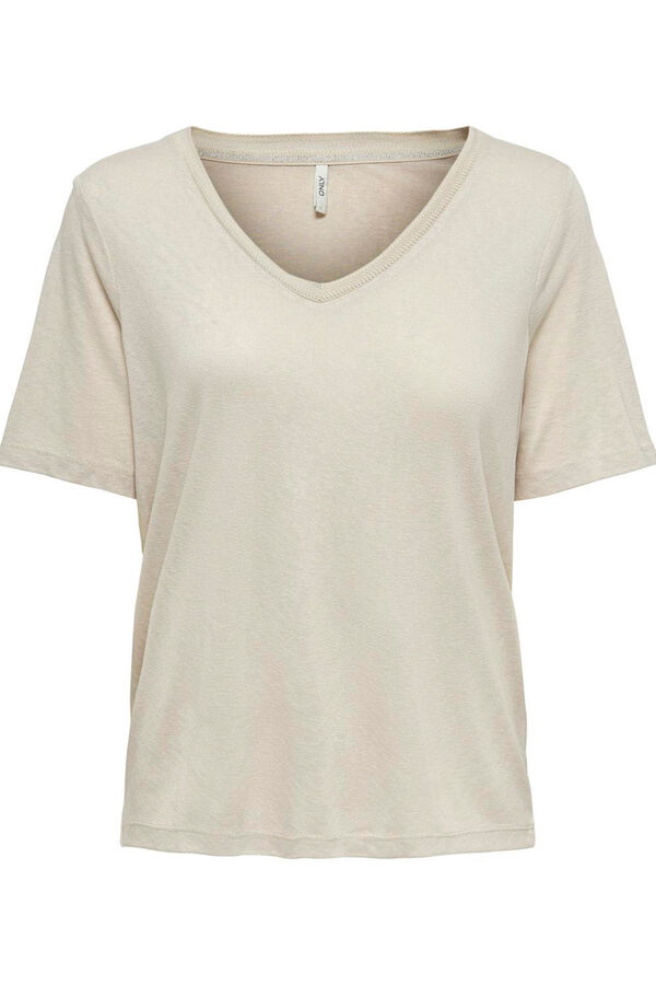 Only Camiseta manga corta regular fit gris