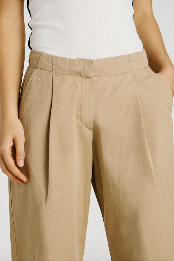 Jack & Jones Pantal&oacute;n Barrel Fit pinzas tostado