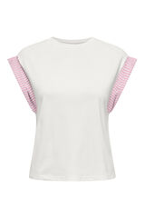 Only T-shirt de manga curta bege