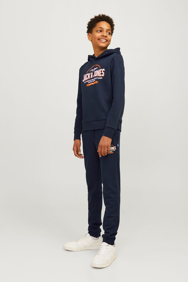 Jack & Jones Junior jogger de algod&oacute;n slim fit azul