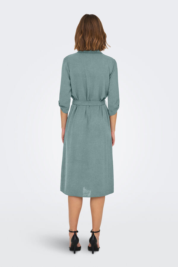 JDY Vestido de manga 3/4 azul