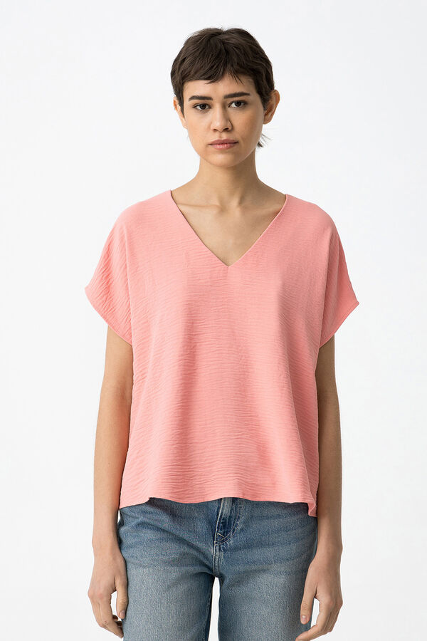 Tiffosi Blusa acetinada borgonha