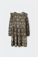 Springfield Kids Vestido floral verde ni&ntilde;a marr&oacute;n