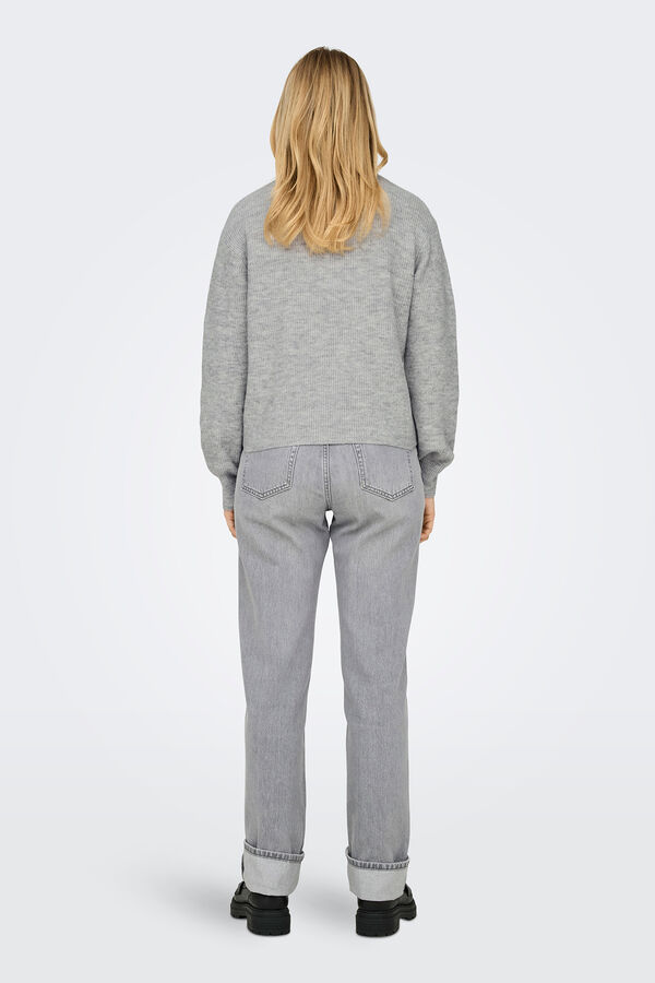 JDY Cardig&atilde; de manga comprida  cinzento