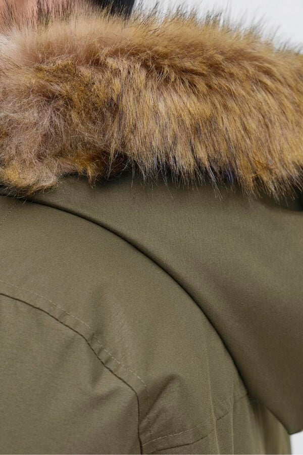 JJ REBEL Parka capucha pelo verde