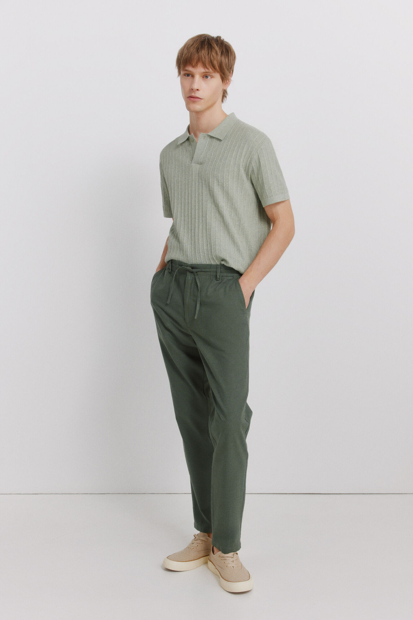 Springfield Pantal&oacute;n chino lino comfort fit