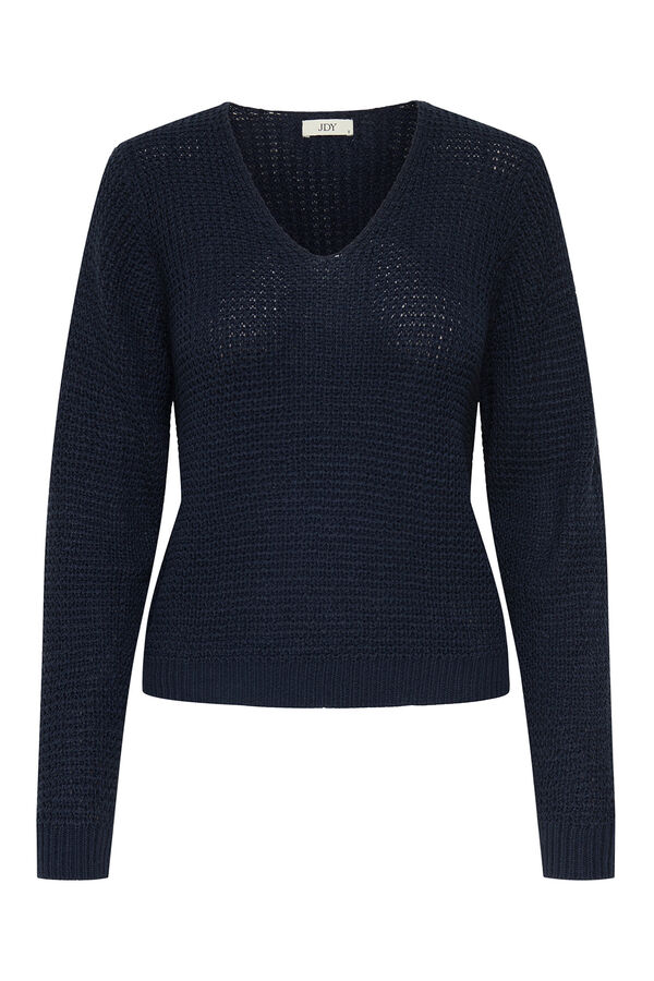 JDY Jersey cuello pico azul