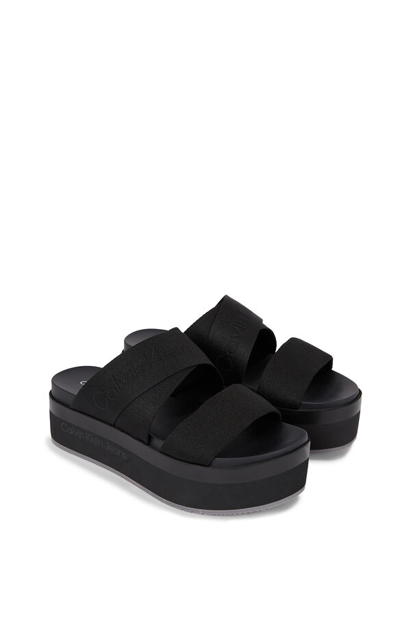 CK Jeans Sandalia con plataforma Calvin Klein Jeans Mujer negro