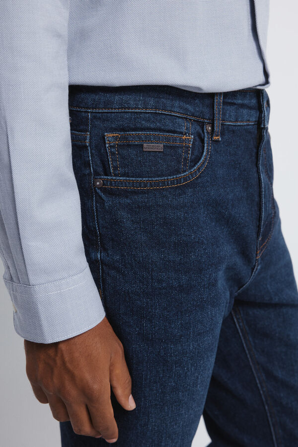 Springfield Jeans lavado oscuro slim fit azul