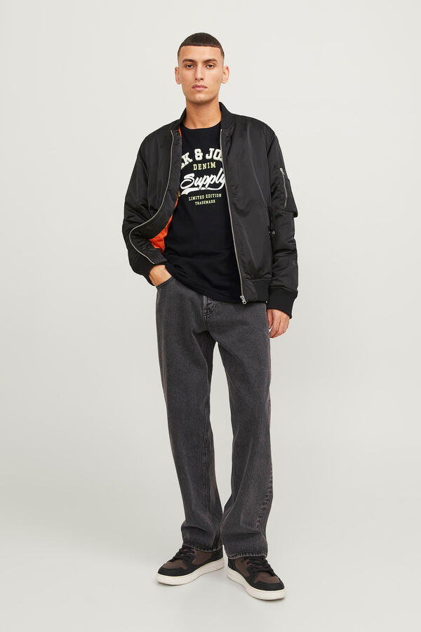 Jack & Jones T-shirt fit padr&atilde;o preto