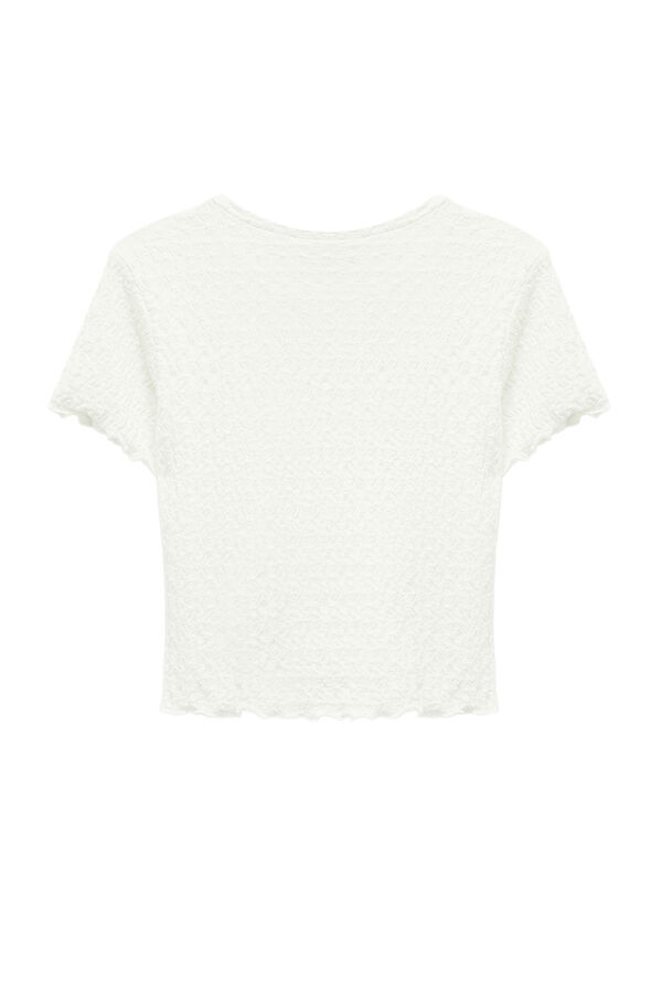 Koton T-shirt crop de manga curta castanho