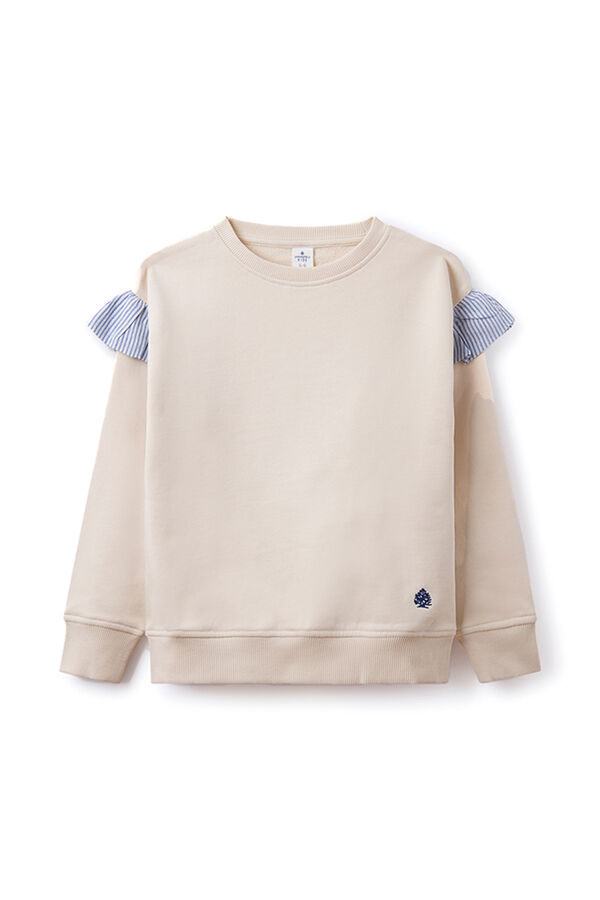 Springfield Kids Sweatshirt folho ombros menina bege