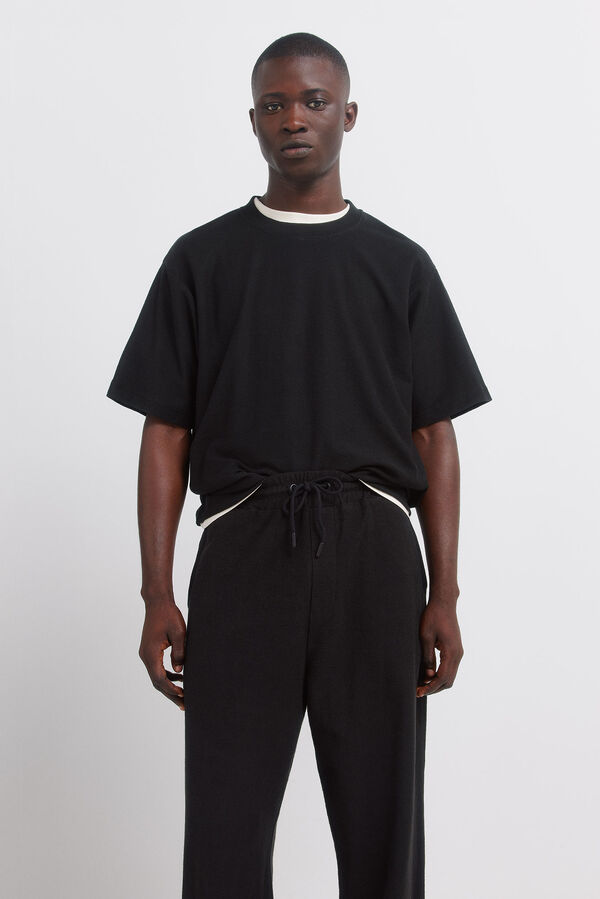 Springfield Pantal&oacute;n jogger recto negro