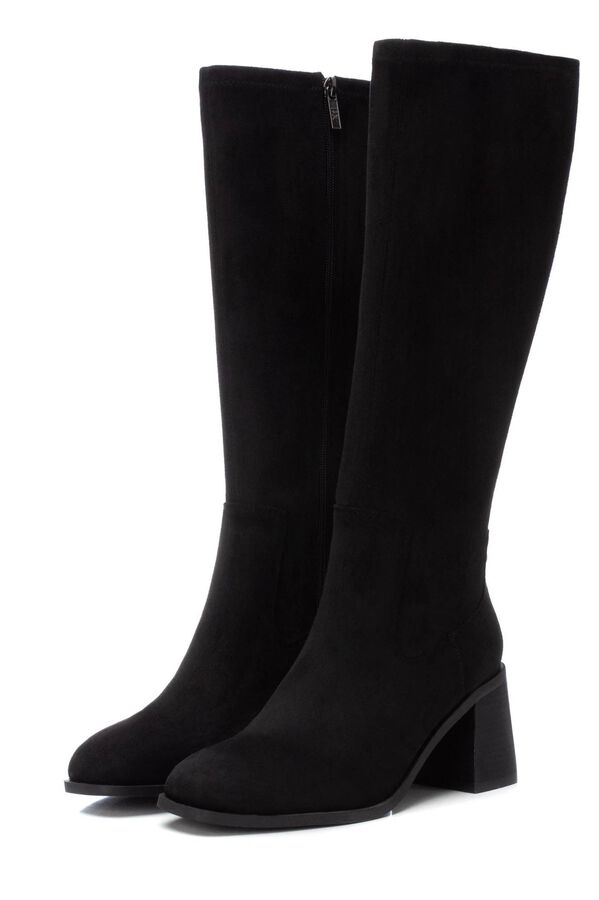 XTI Bota camur&ccedil;a com salto preto