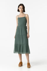 Tiffosi Vestido Midi Plumeti verde