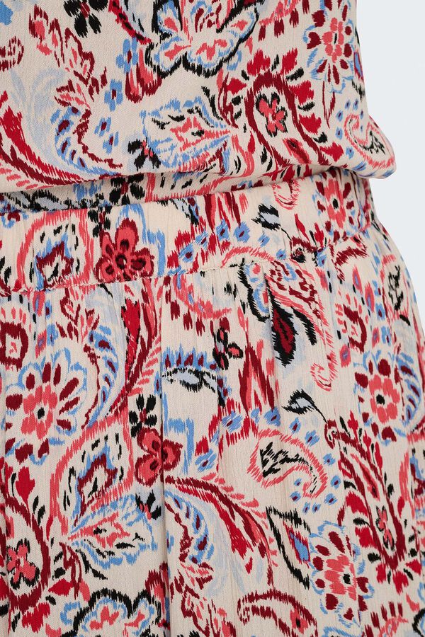 JDY Falda larga estampada nude