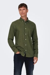 Only & Sons Camisa manga larga verde