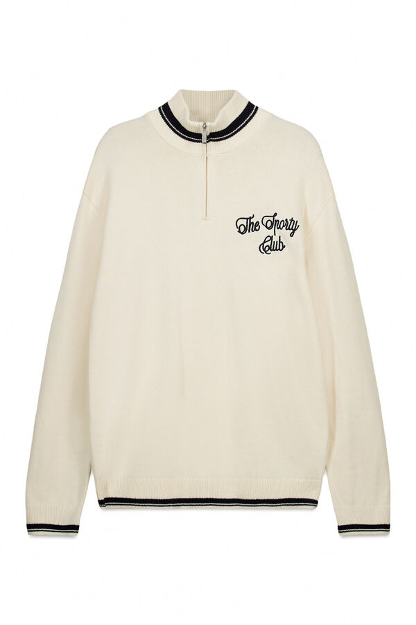 Springfield Camisola b&aacute;sica com fecho de fecho-&eacute;clair branco