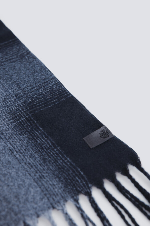 Springfield Bufanda cuadros difuminados multicolor azul