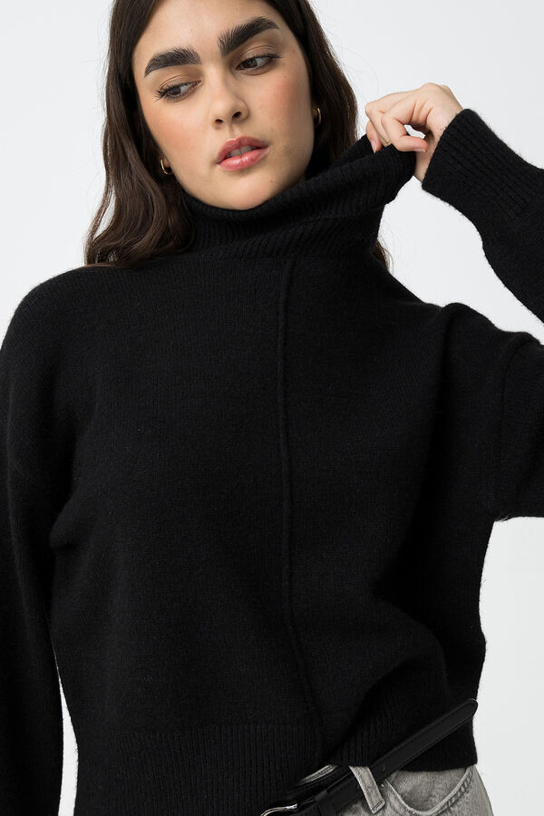 Tiffosi Camisola relaxado com costura frontal preto