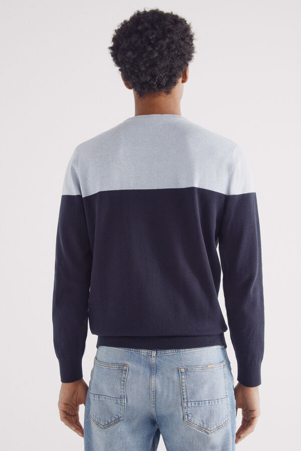 Springfield Jersey b&aacute;sico color block azul