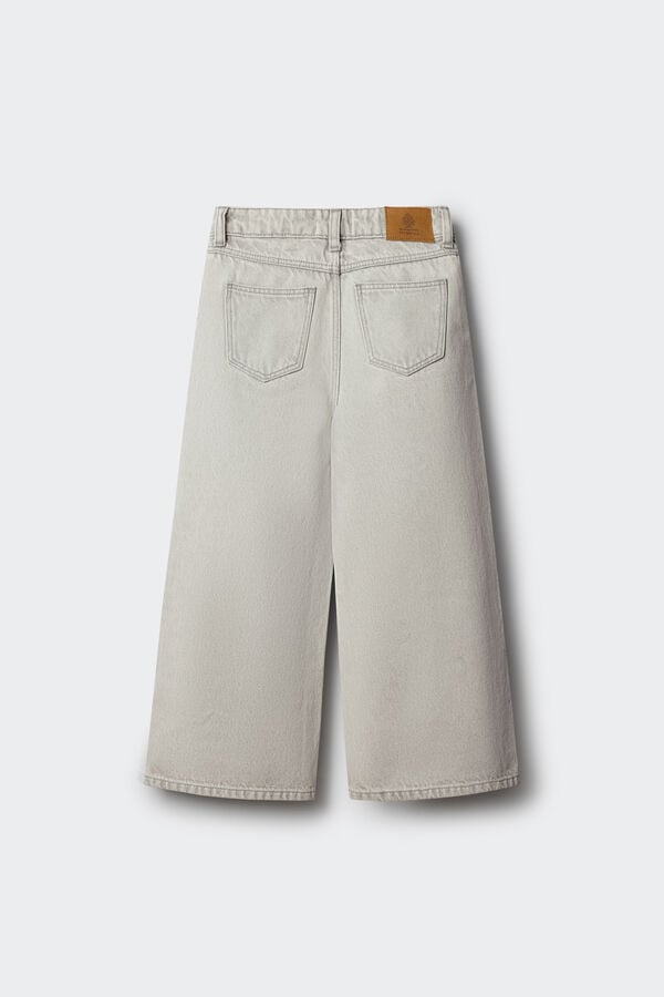 Springfield Kids Jeans culotte para menina cinzento