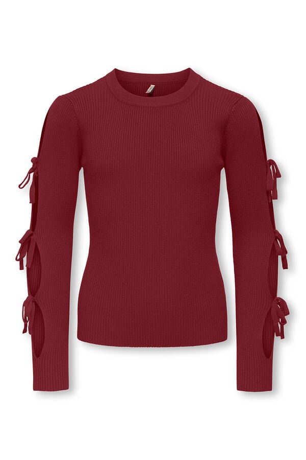 Only Girls Camisola com la&ccedil;os nas manga para menina rosa