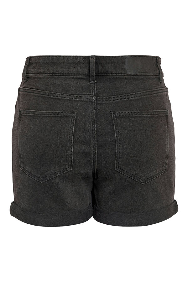 Noisy May Pantal&oacute;n vaquero corto con 5 bolsillos y detalle dobladillo. negro