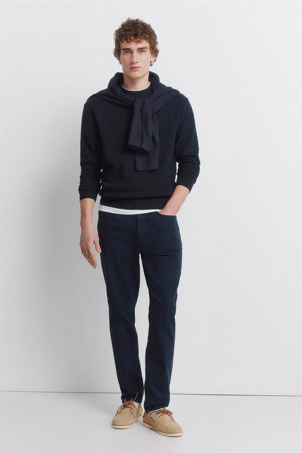 Springfield Pantal&oacute;n 5 bolsillos lavado slim fit azul