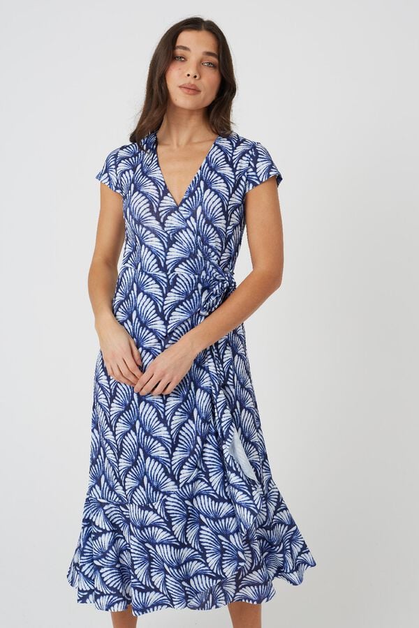 Brave Soul Vestido estampado azul
