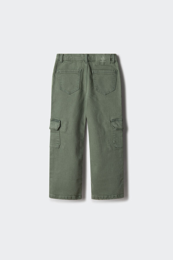 Springfield Kids Calças cargo flare menina verde